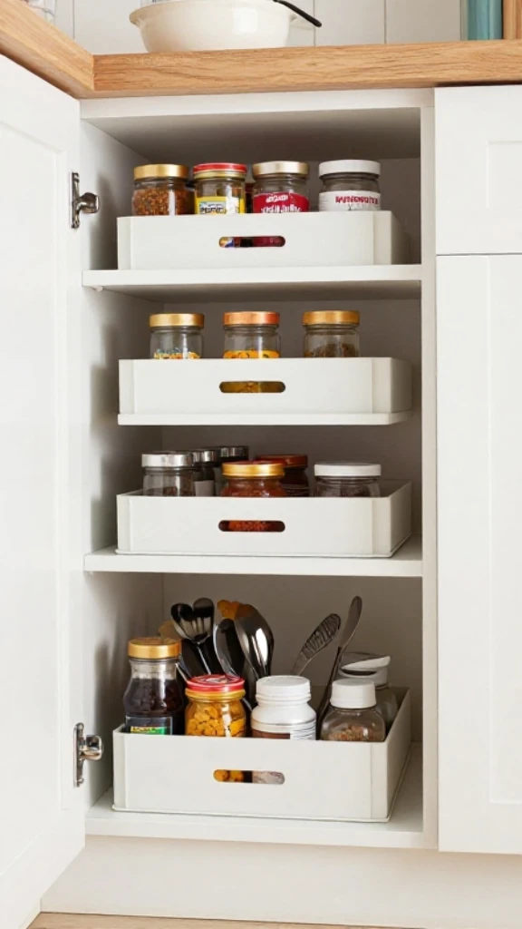 Maximize Cabinet Space With Organizers