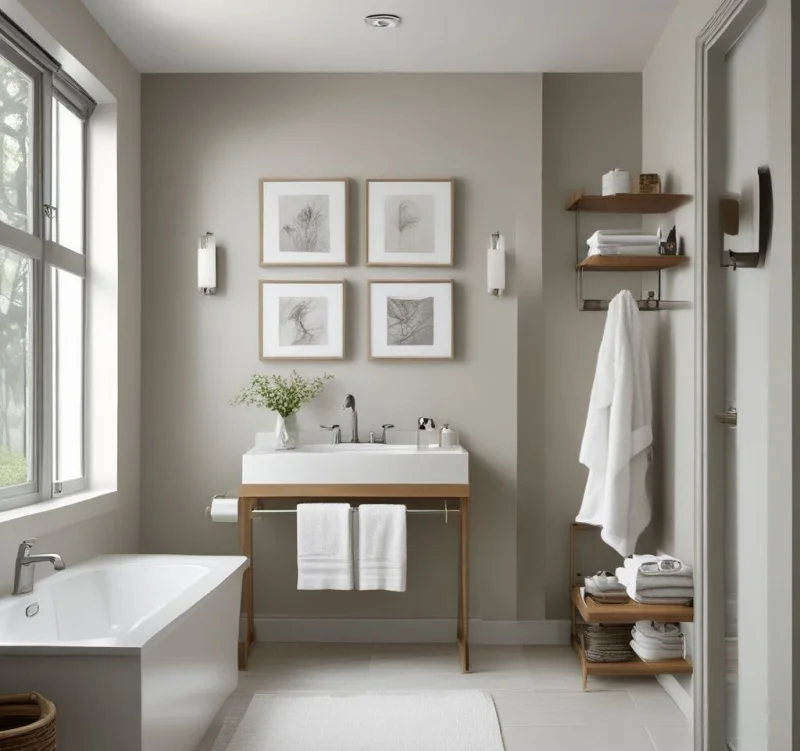 Achieve Serenity Through Simplified Towel Storage
