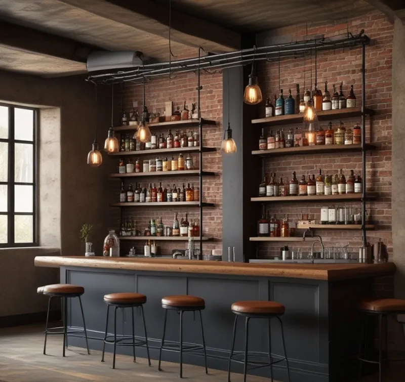 Add Character with Industrial-Style Bar Elements
