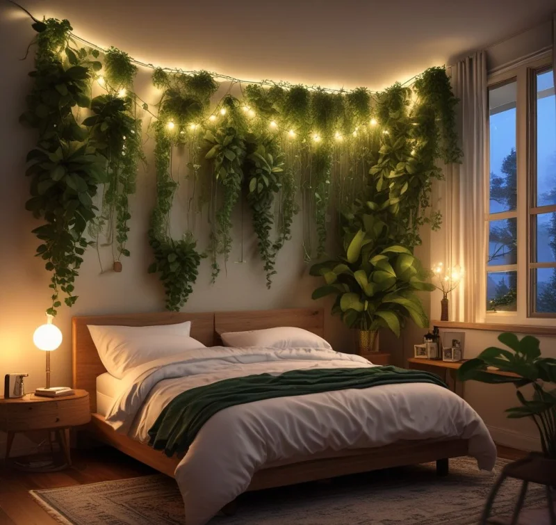 Add Magical Ambiance with Lights and Living Plants
