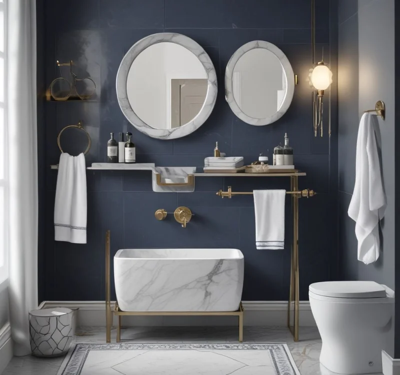 Add Sophisticated Stone Accents to Your Towel Display
