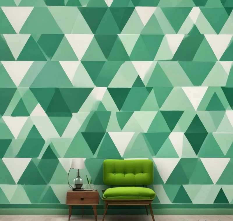 Add Style with Green Triangle and Line Patterns
