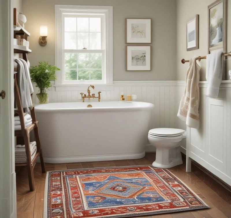 Add Warmth Underfoot with Bathroom Rugs
