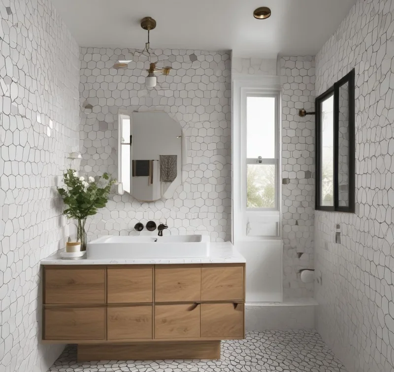 Adding Modern Appeal with Hexagonal Tiles
