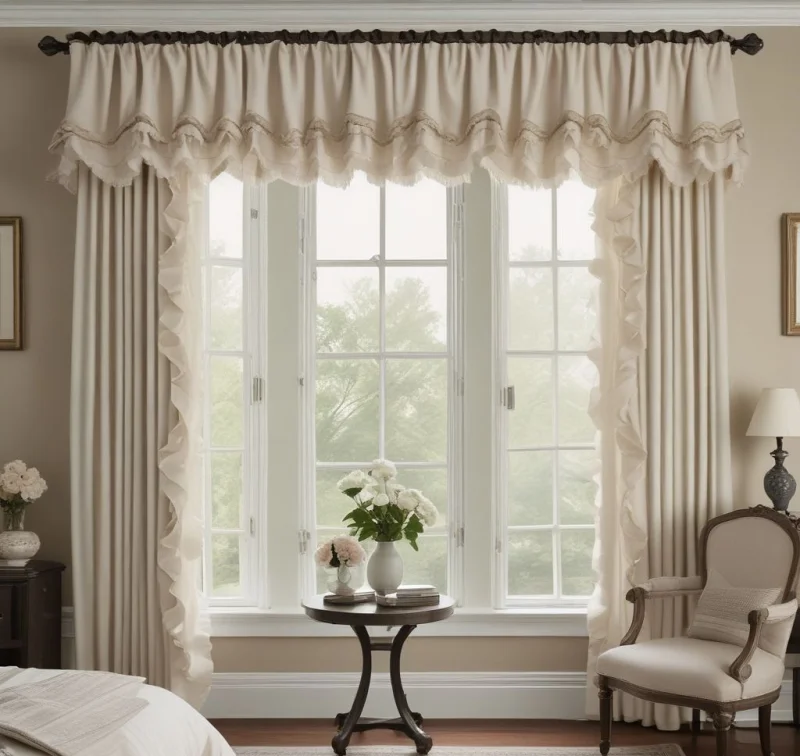 Adding Sophisticated Detail with Scalloped Edge Curtains
