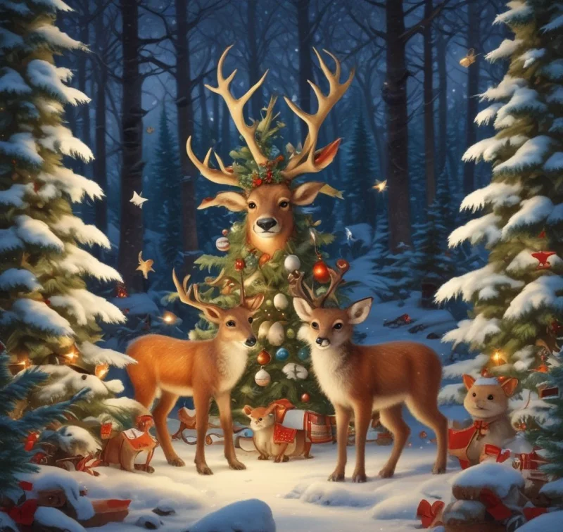 Adorable Woodland Christmas Creatures

