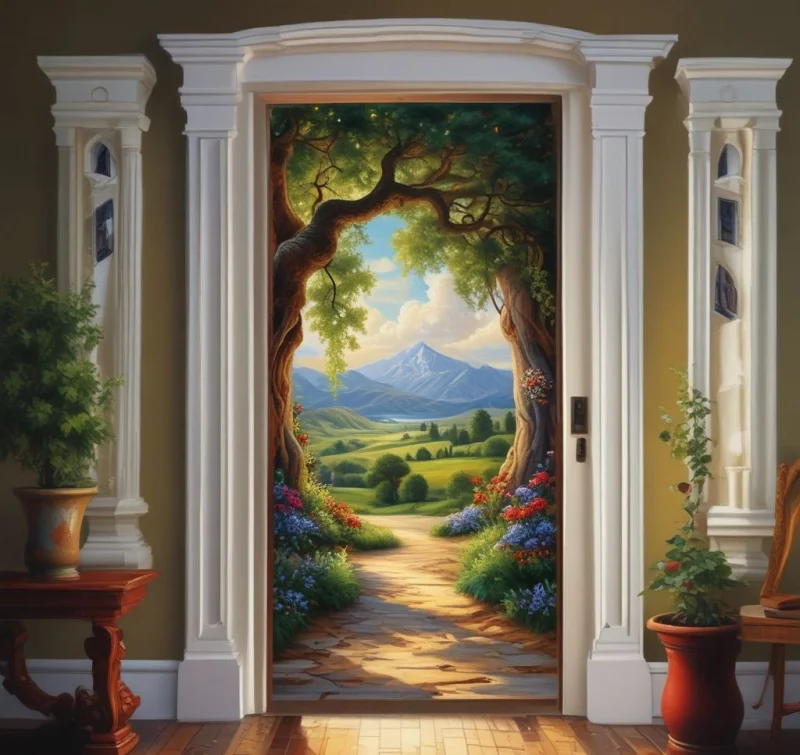Artistic Mural Magic Turning Doors into Gallery Pieces