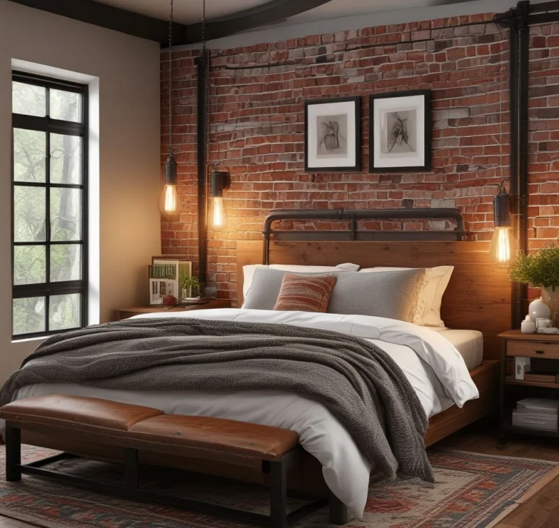 Balance Industrial Edge with Rustic Warmth

