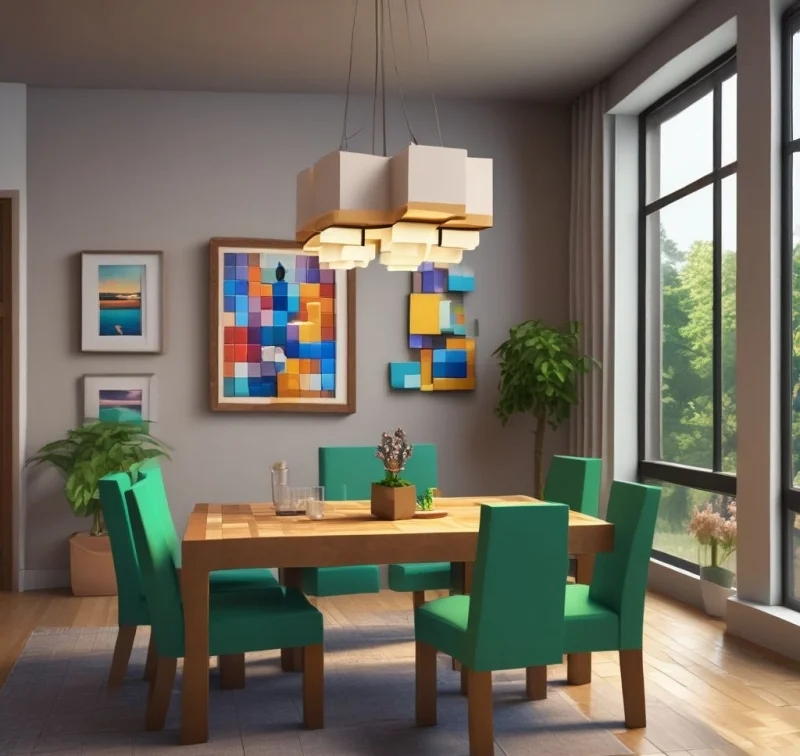 Block-Style Dining Area