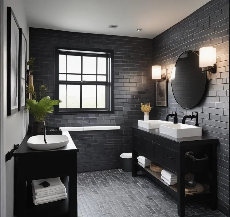 Bold Black Features for Dramatic Contrast
