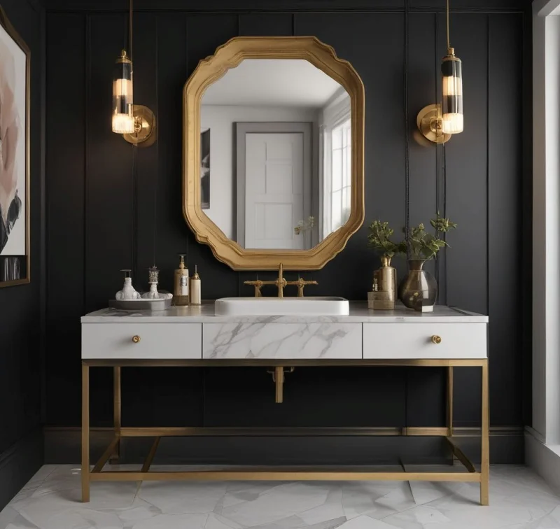Bold Black and Gold Statement

