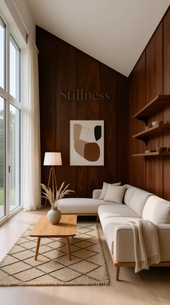 Bold Contemporary Space With Feature Wall