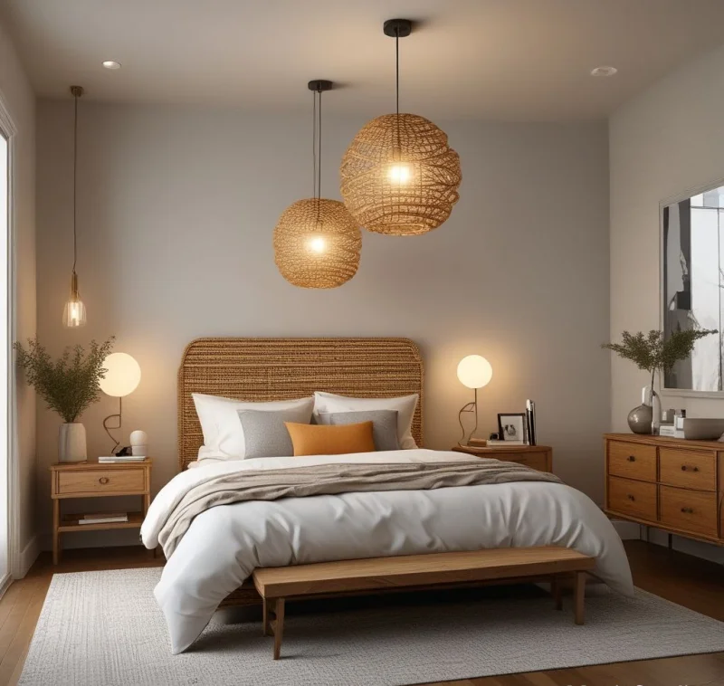 Bring Natural Beauty with Rattan and Wicker Light Fixtures
