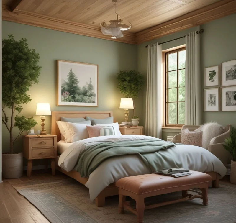 Building Tranquility with Gentle Neutrals and Botanical Prints
