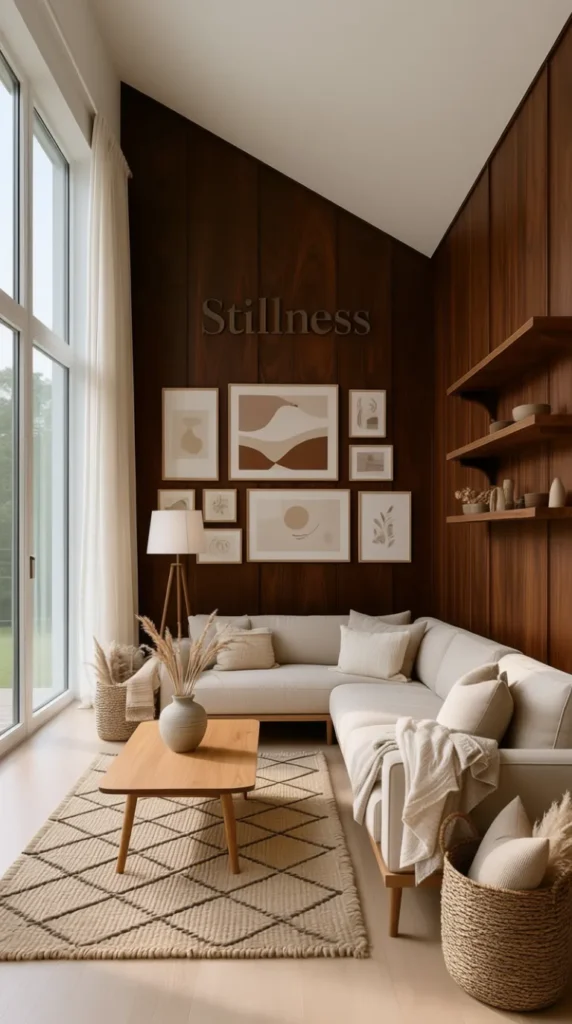 Calm Space With Curated Art Display