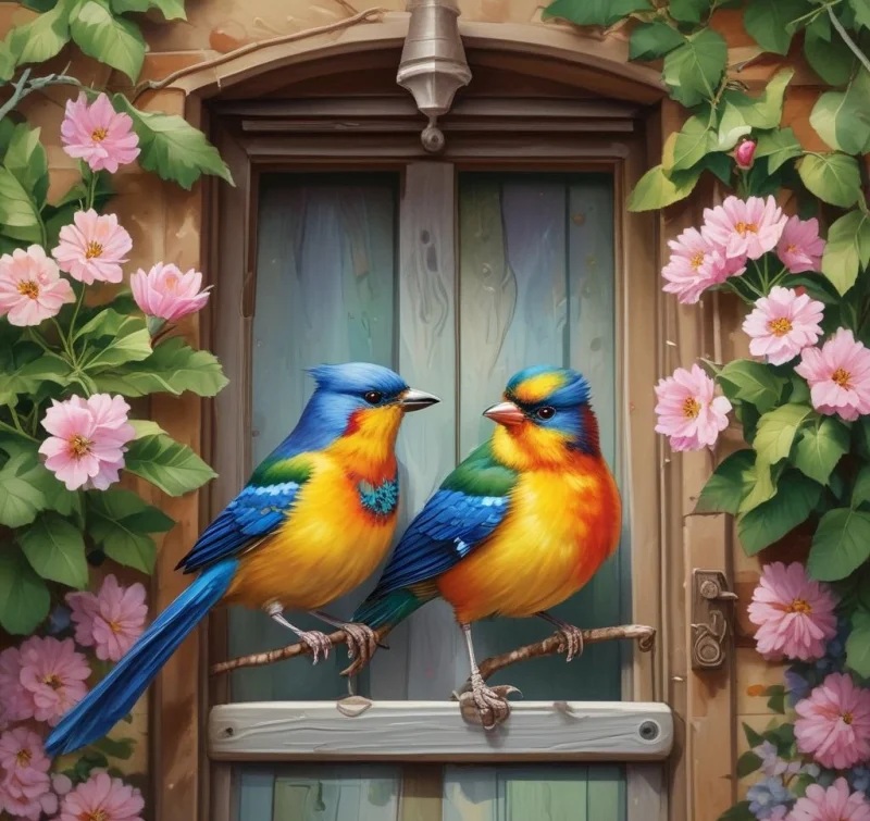 Cheerful Feathered Friends Whimsical Bird Designs for Happy Entryways