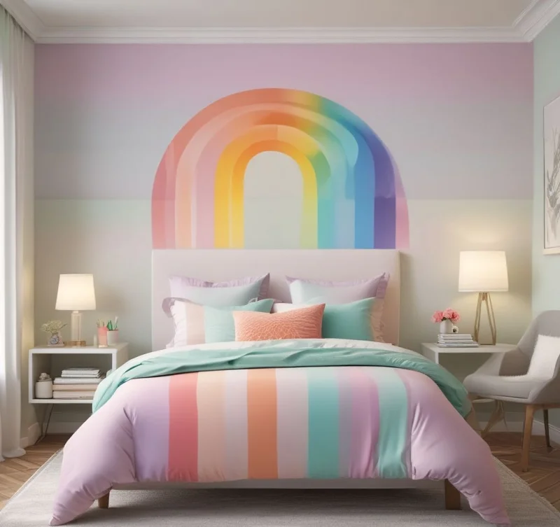 Cheerful Pastel Rainbow Paradise

