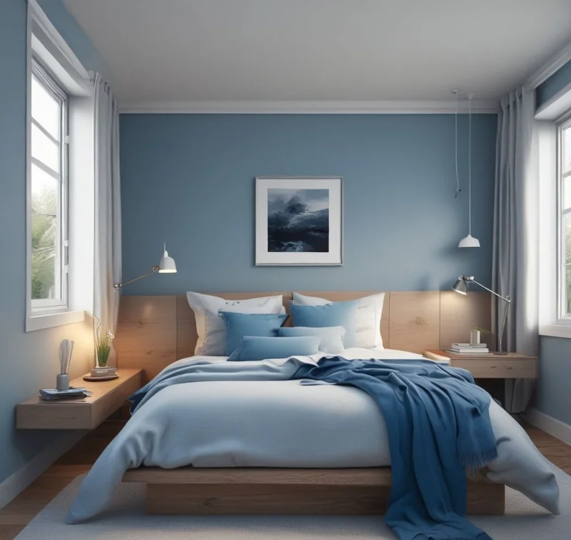 Clean Minimalist Blue Spaces
