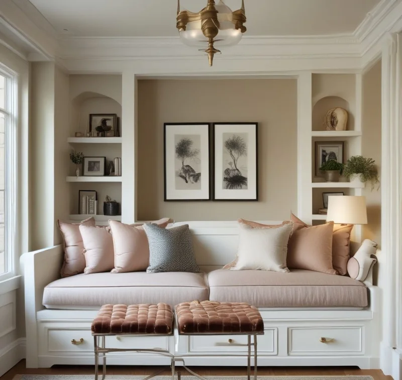 Clever Sleeper Sofa in Alcove Guest Space
