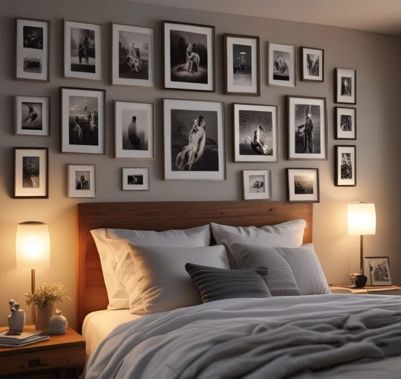 Combine Twinkling Lights with Personal Art Displays
