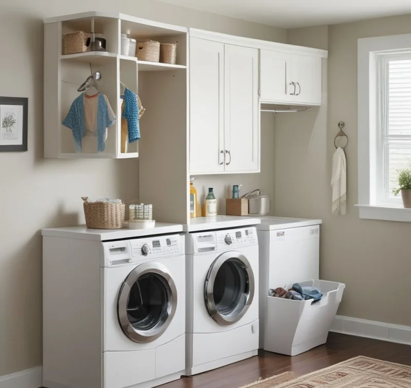 Compact Laundry Room Vertical Solutions

