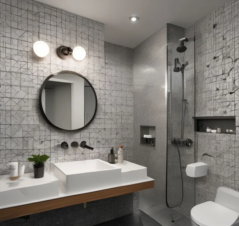 Contemporary Edge with Geometric Tile Patterns
