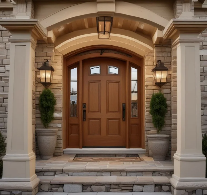 Cozy Entrance Designs with Natural Wood Elements