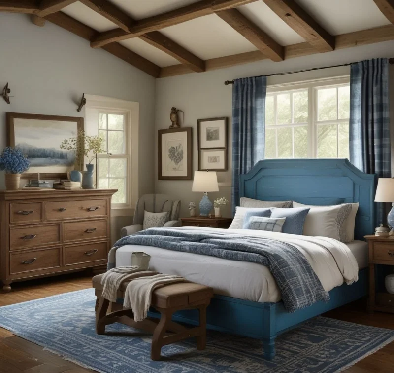 Cozy Rustic Blue Retreats

