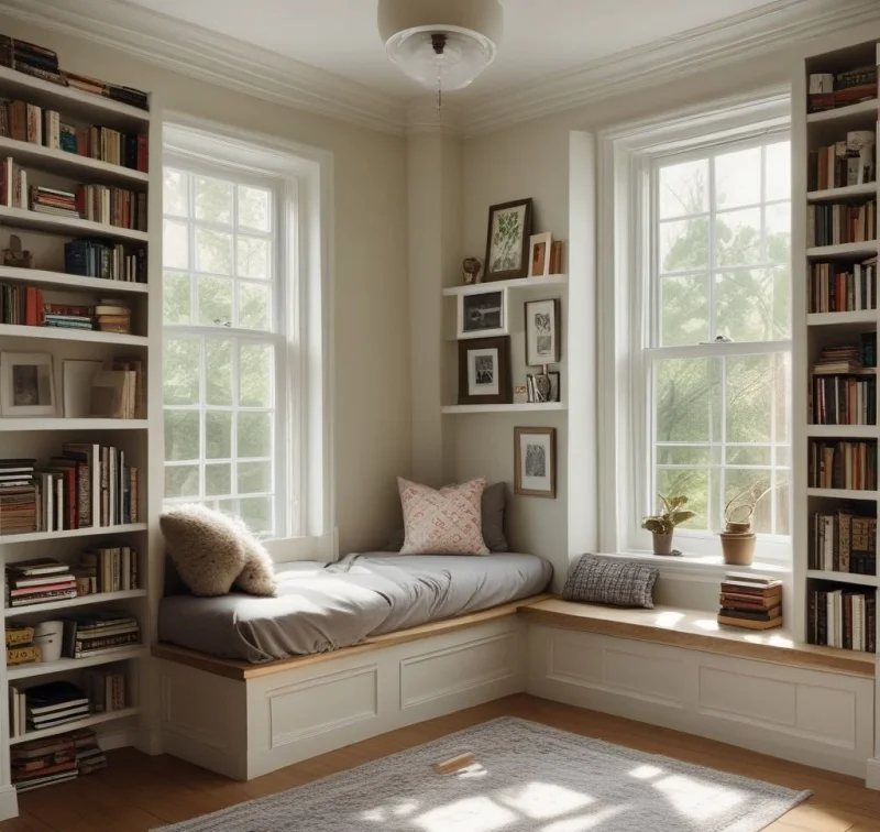 Cozy Window Seat Reading Nook
