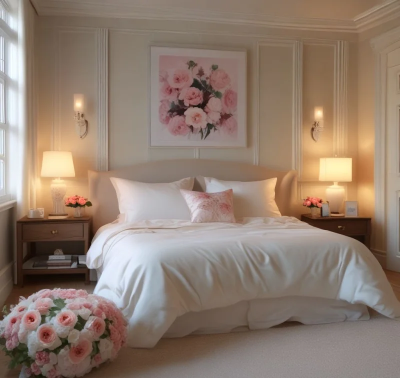 Craft Romance with Gentle Lighting and Fresh Florals
