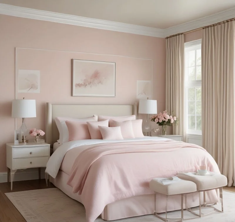 Craft a Tranquil Retreat with Whisper-Soft Blush Shades
