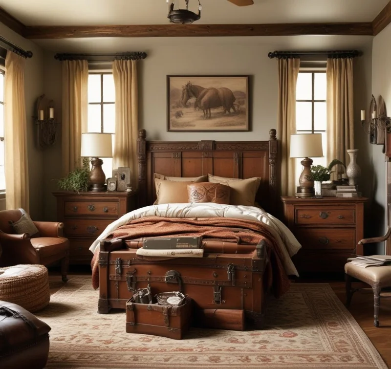Create Storage with Vintage Trunks and Baskets
