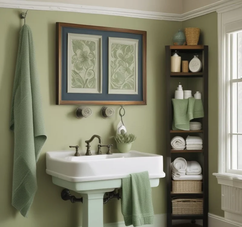 Create Visual Interest with Complementary Towel Colors
