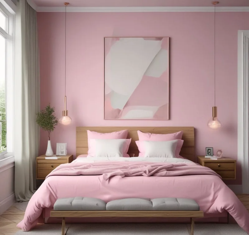 Create Visual Interest with Gentle Pink Color Blocking
