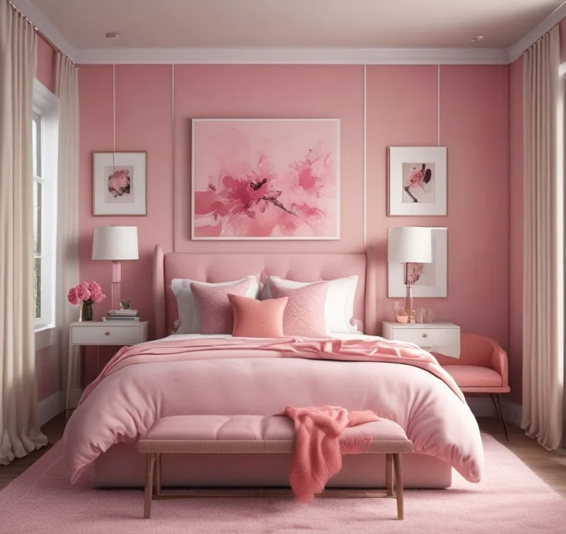 Create Your Cozy Pink Escape with Warm Accents
