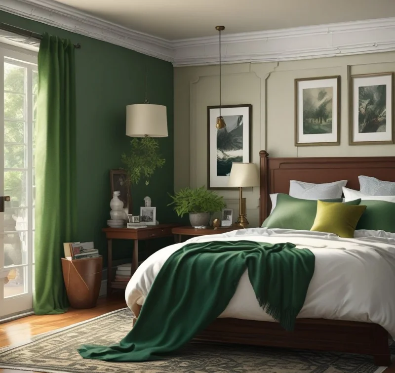 Create a Cozy Retreat with Deep Green Accent Magic
