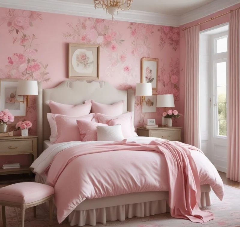 Create an Enchanting Space with Floral Pink Patterns
