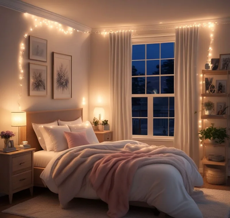 Creating Warmth with Soft Textures and Ambient Lighting
