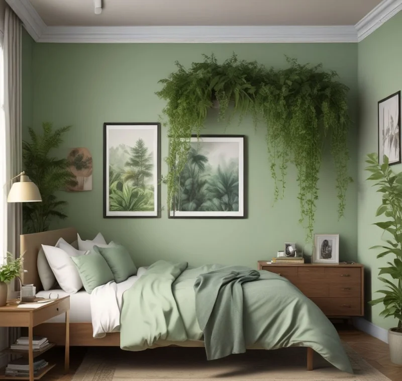 Cultivating Peace with Botanical Green Accents
