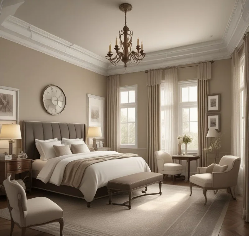 Cultivating Peaceful Neutral Tones with Vintage Sophistication
