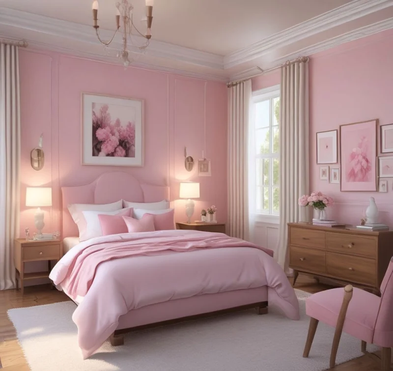 Design a Peaceful Sanctuary with Subtle Pink Highlights
