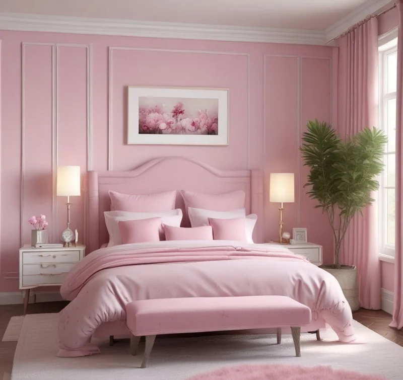 Design a Serene Space with Monochromatic Pink Styling
