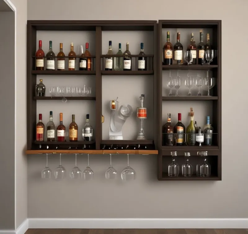 Design a Stunning Wall-Mounted Home Bar
