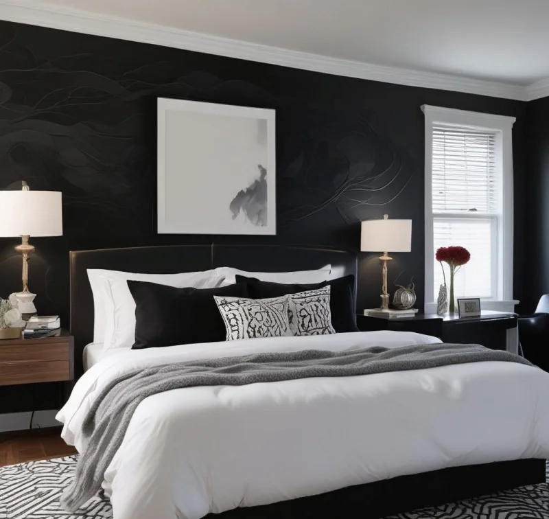 Designing Impact with a Dark Feature Wall
