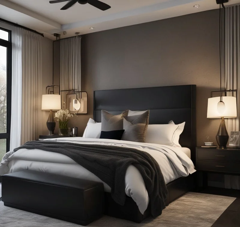 Designing a Warm Retreat with Contemporary Dark Features
