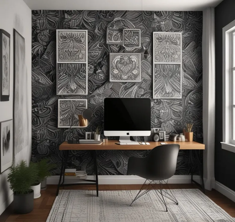 Dramatic Statement Wall for Your Creative Space
