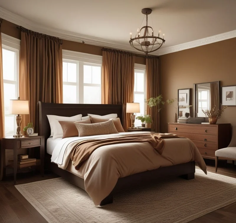 Dreamy Caramel and Cocoa Bedroom Oasis