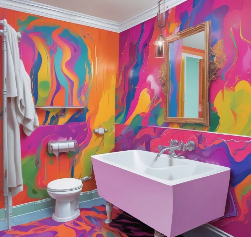 Electric Color Combinations for Dynamic Bathroom Design
