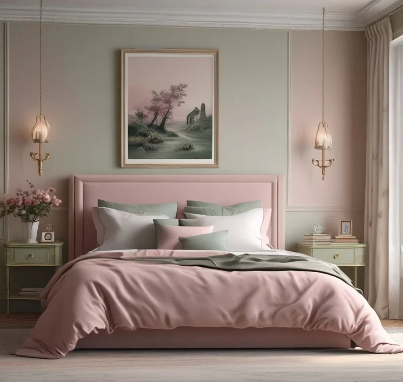 Elegant Dusty Rose and Sage Pairing
