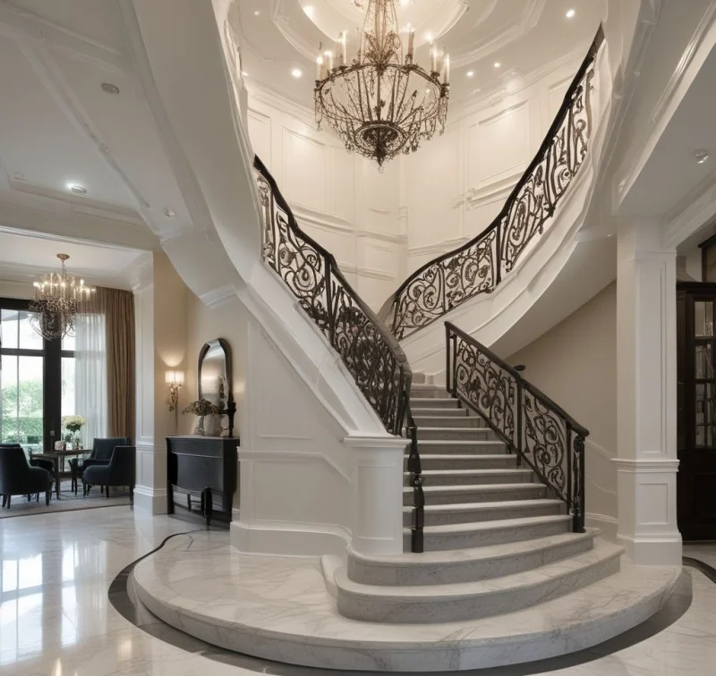 Elegant Stone Staircase Design
